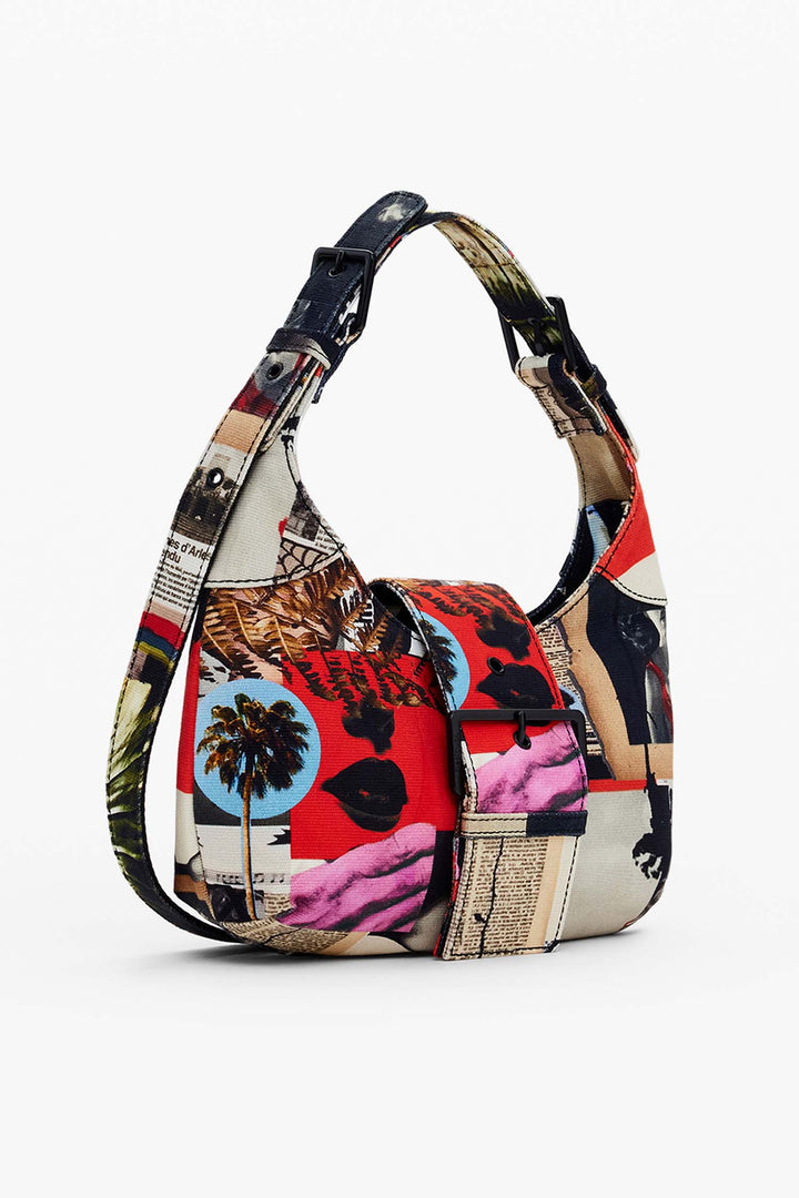 Newspaper Collage Print Bag