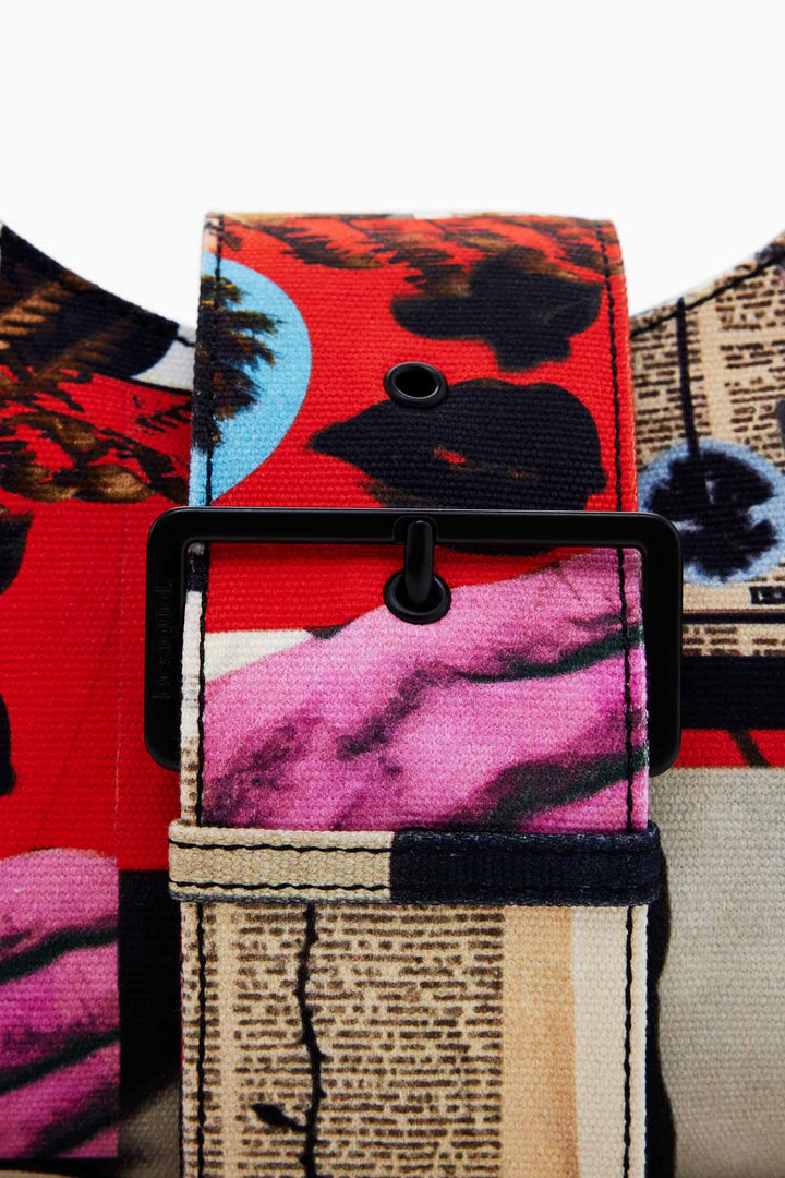 Newspaper Collage Print Bag