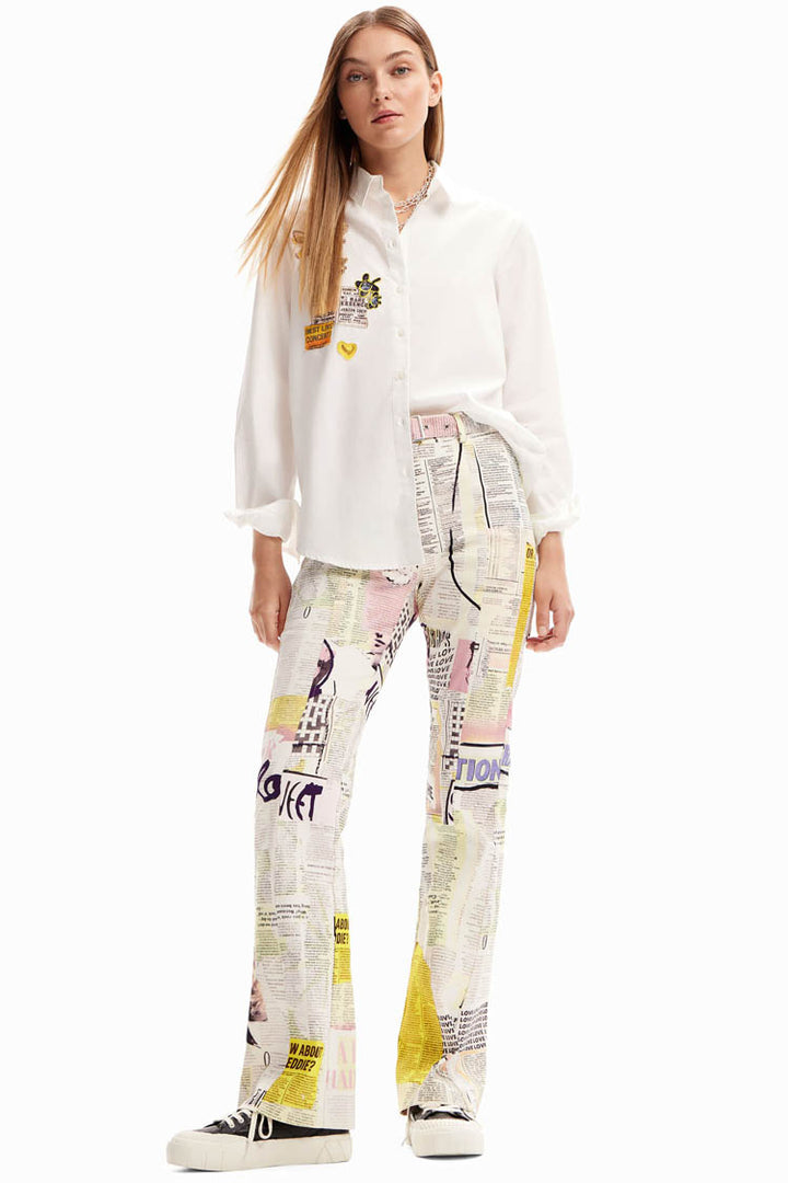 Newspaper Flare Trousers