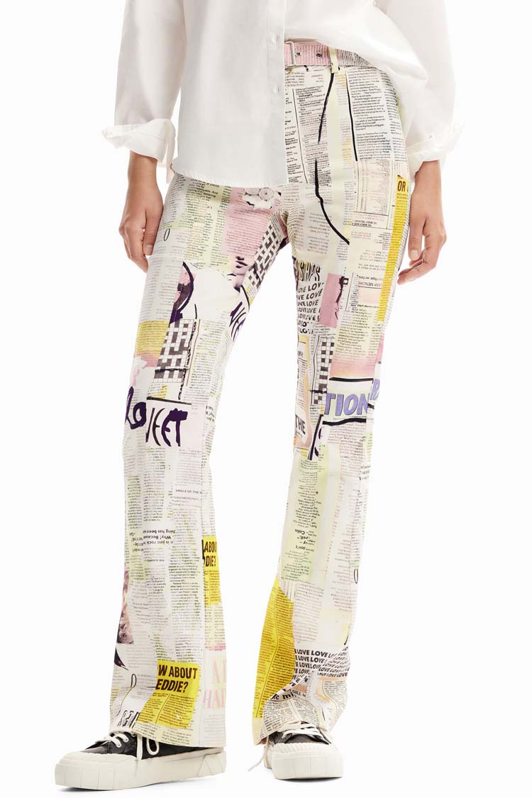 Newspaper Flare Trousers