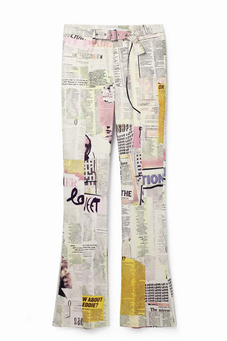 Newspaper Flare Trousers