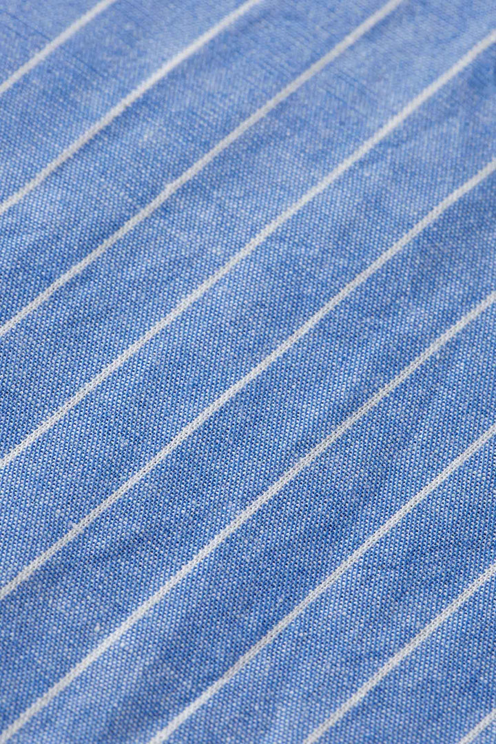 Noa Cargo Pants in Blue White Pin Stripe