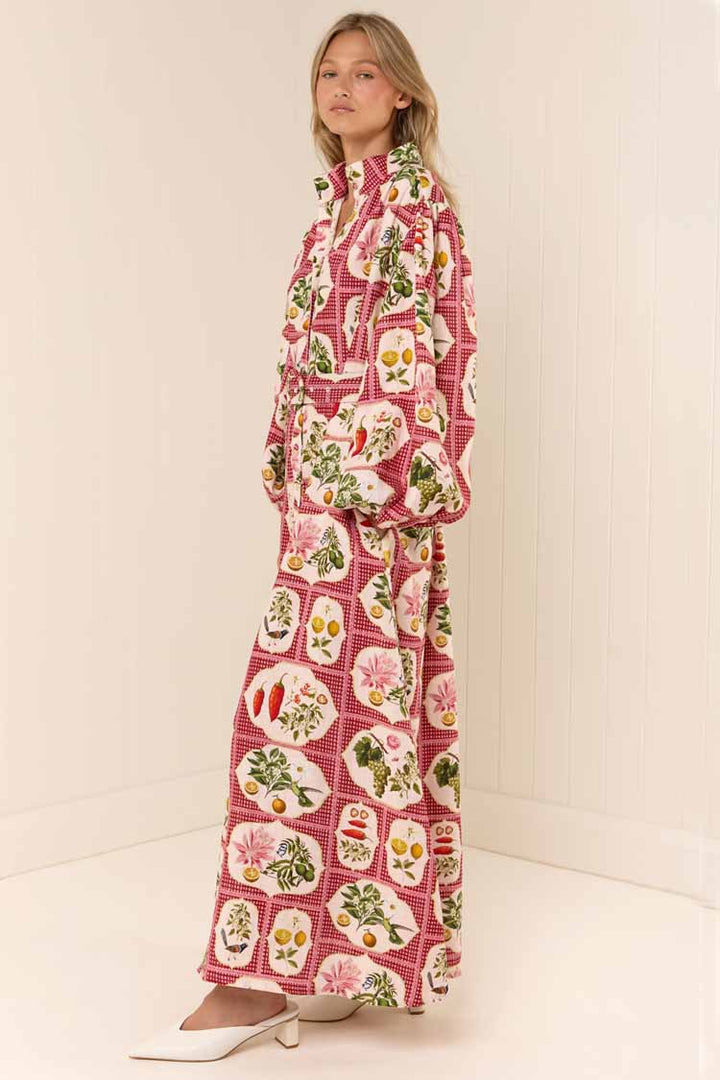 Noddy Dress in Pink Citrus Tile
