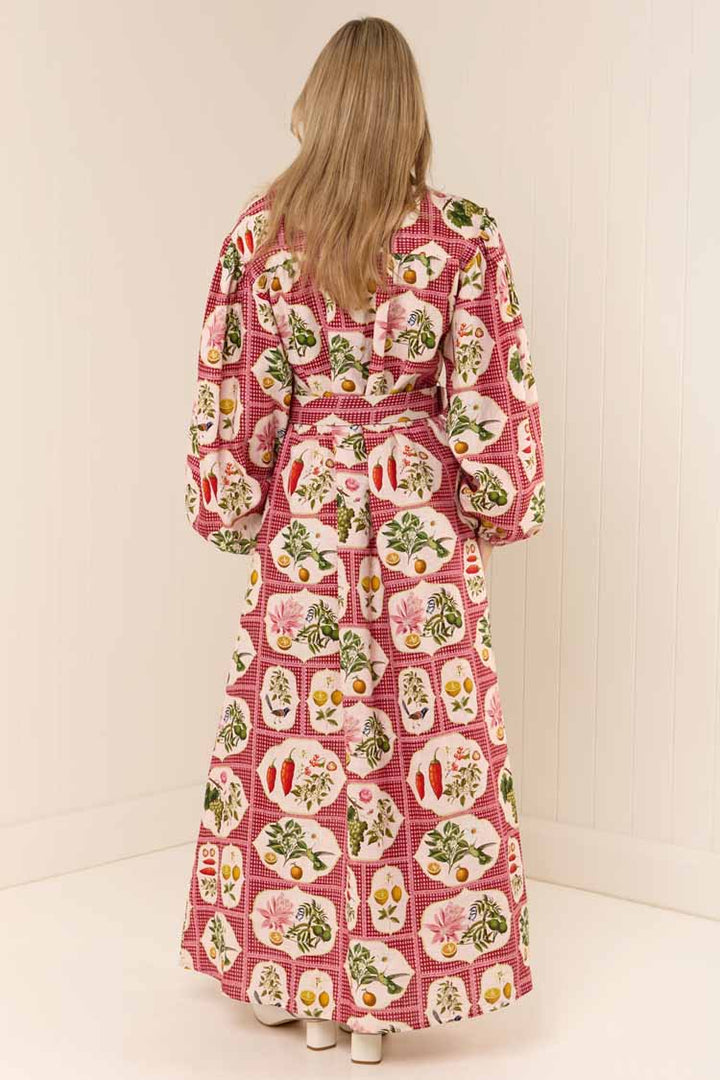 Noddy Dress in Pink Citrus Tile