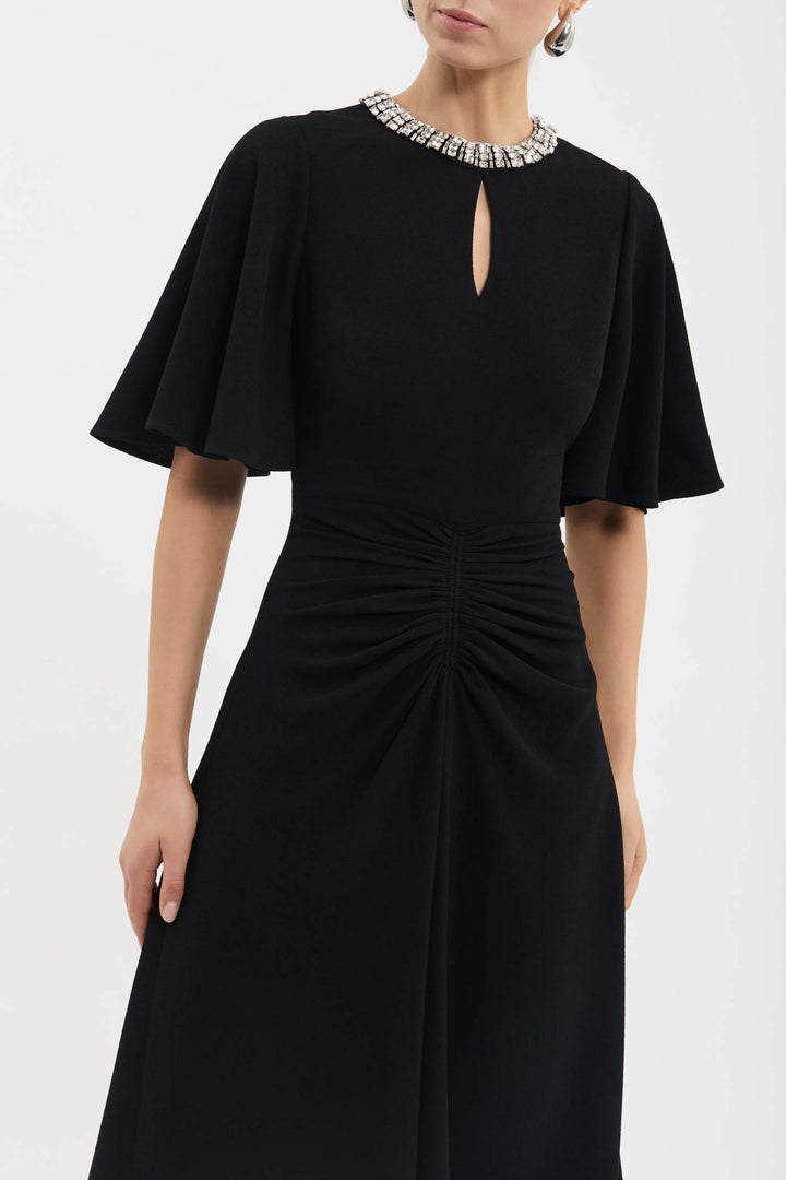 Noemie Midi Dress in Black