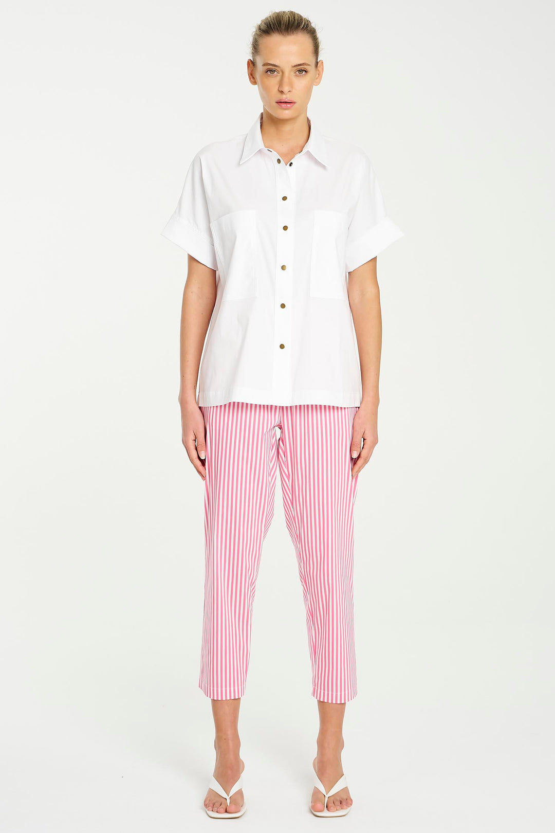 Nomad Pant in Hot Pink Stripe