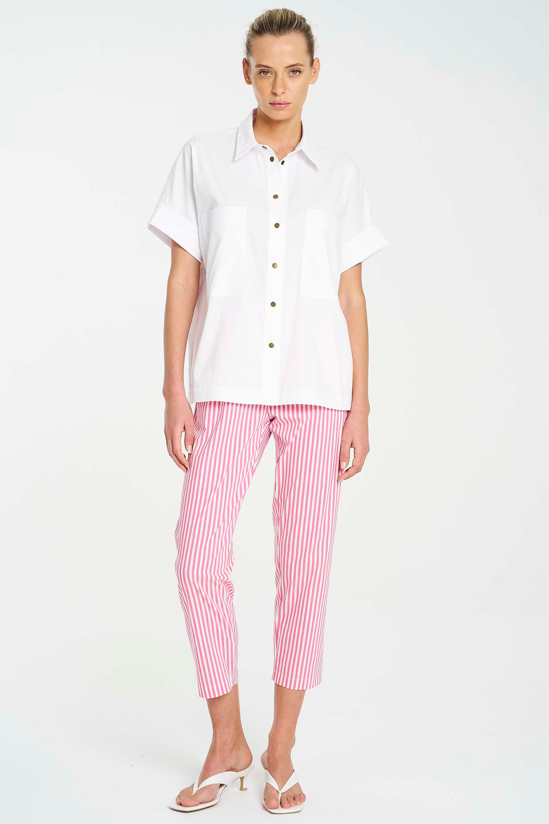 Nomad Pant in Hot Pink Stripe