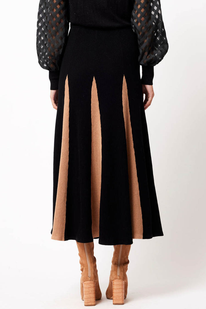 Nova Fine Wool Godet Knit Skirt
