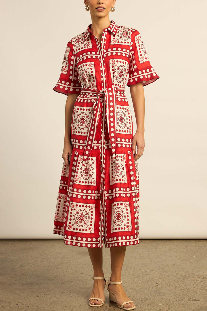 Oasis Dress in Poppy Scarf