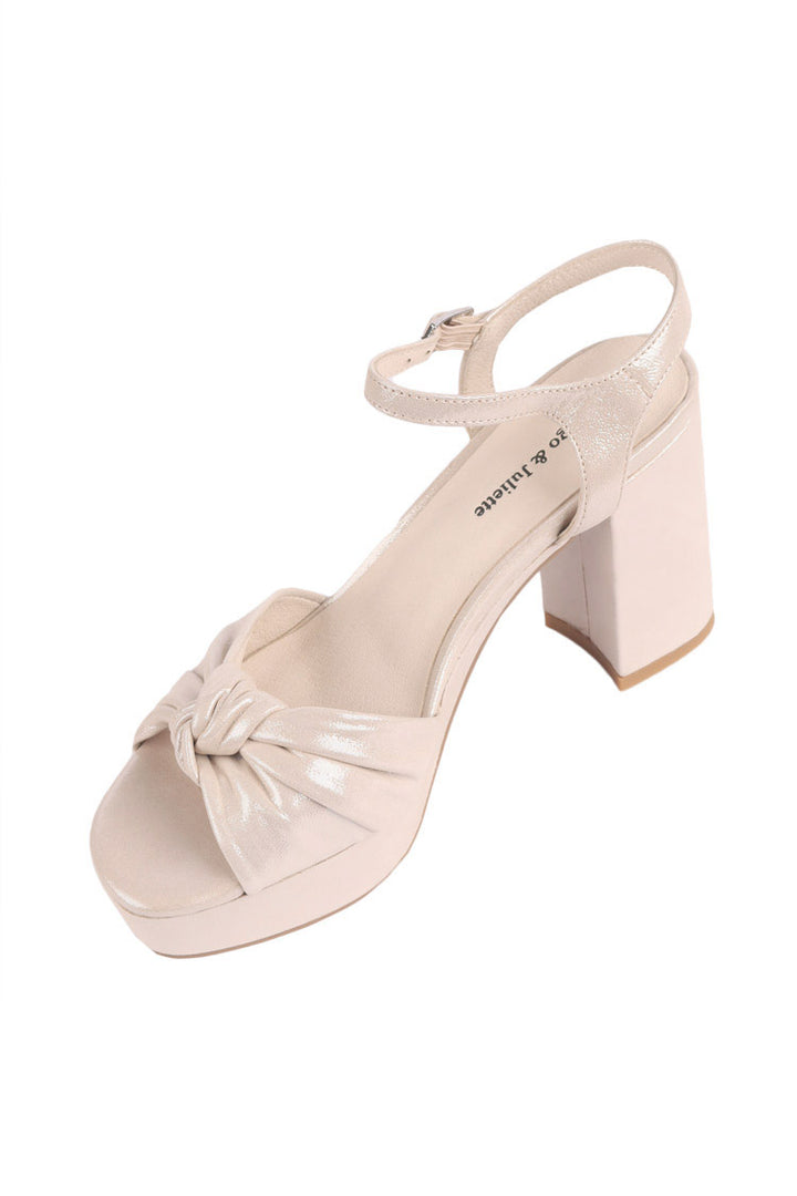 Obu Shimmer Leather Heeled Sandals