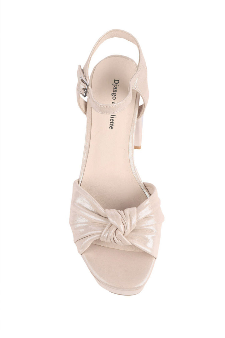 Obu Shimmer Leather Heeled Sandals