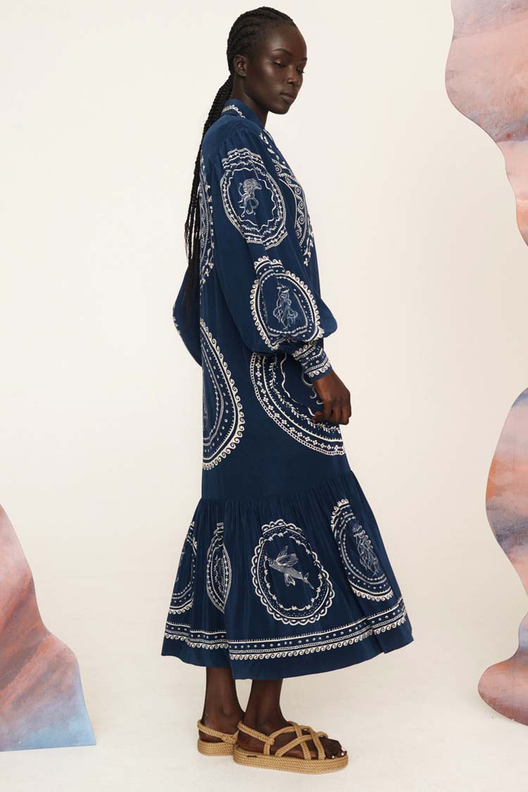 Oceane Silk Shirtdress