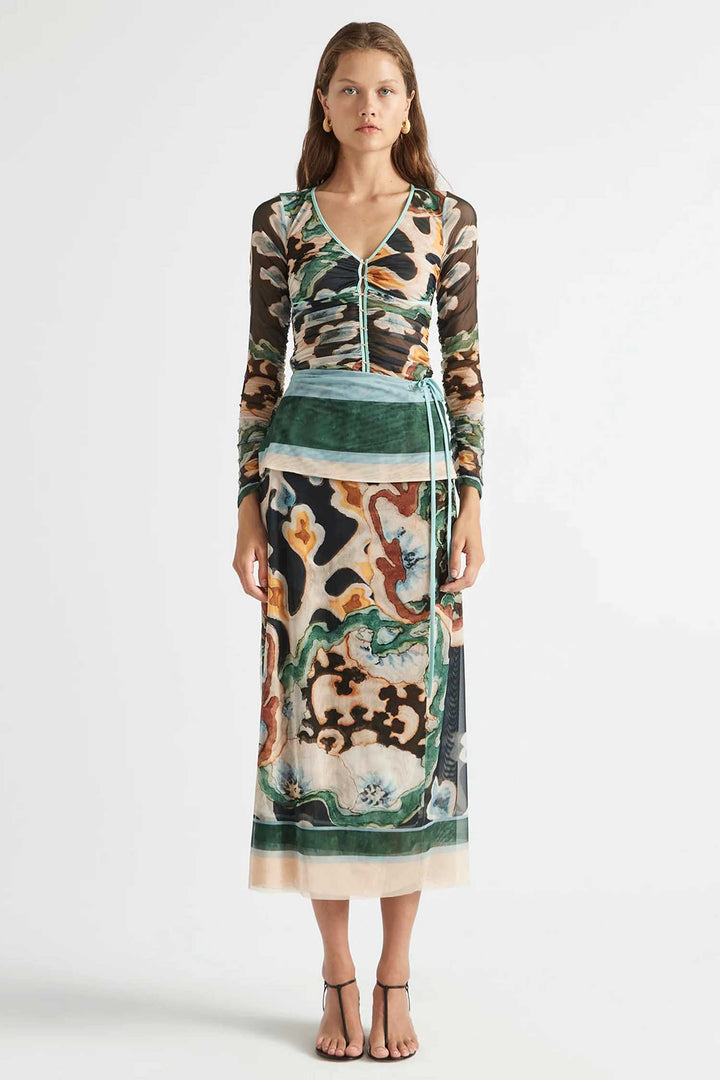 Odie Gathered Hook and Eye Top