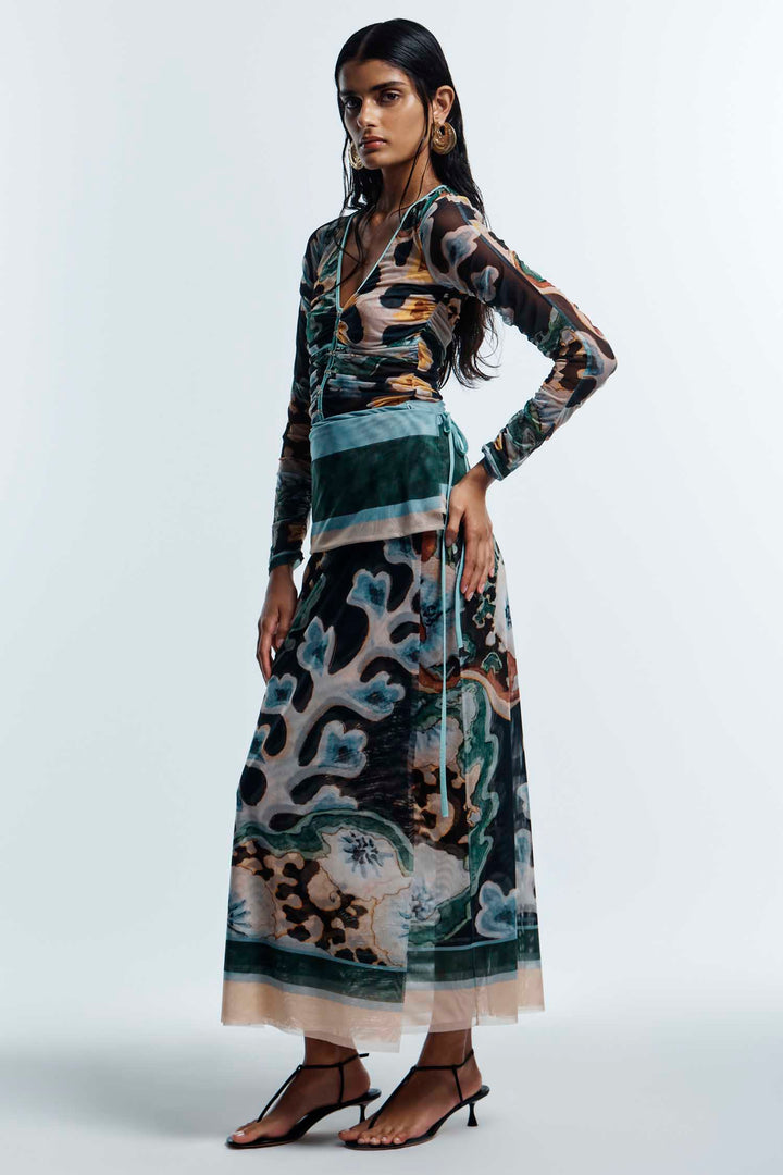 Odie Mesh Wrap Skirt