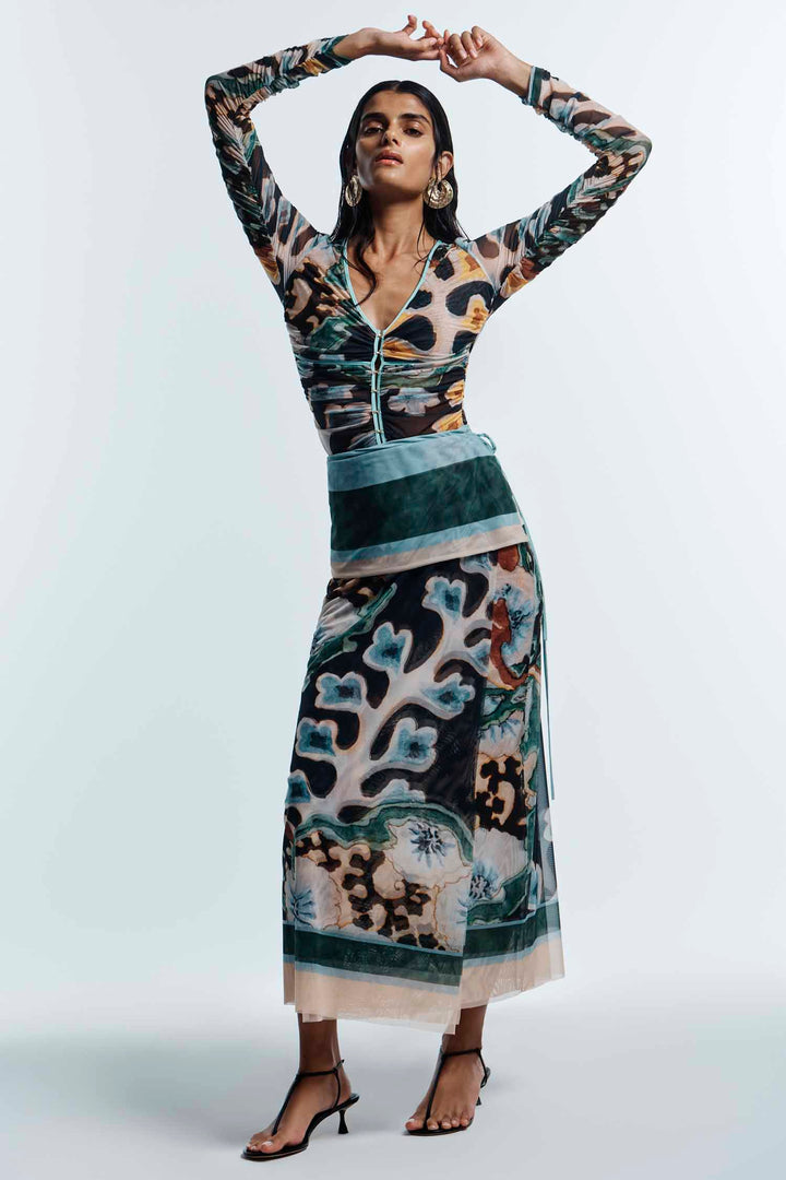 Odie Mesh Wrap Skirt