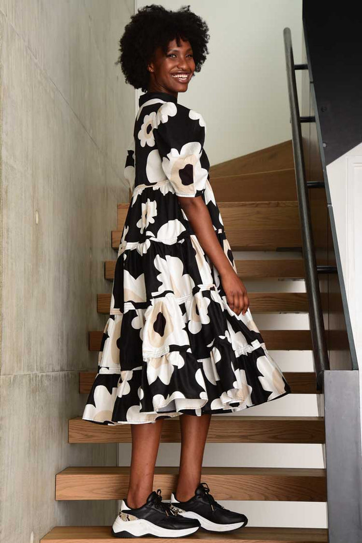 One, Two, Check Floral Dress