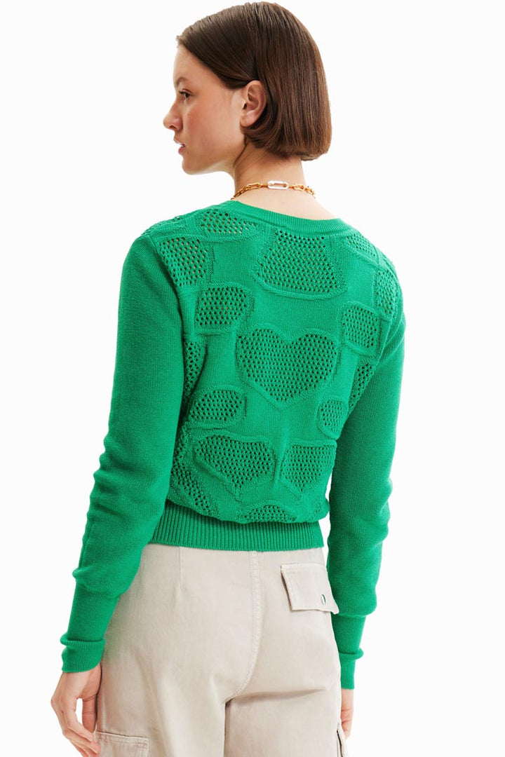Openwork Flower Pullover
