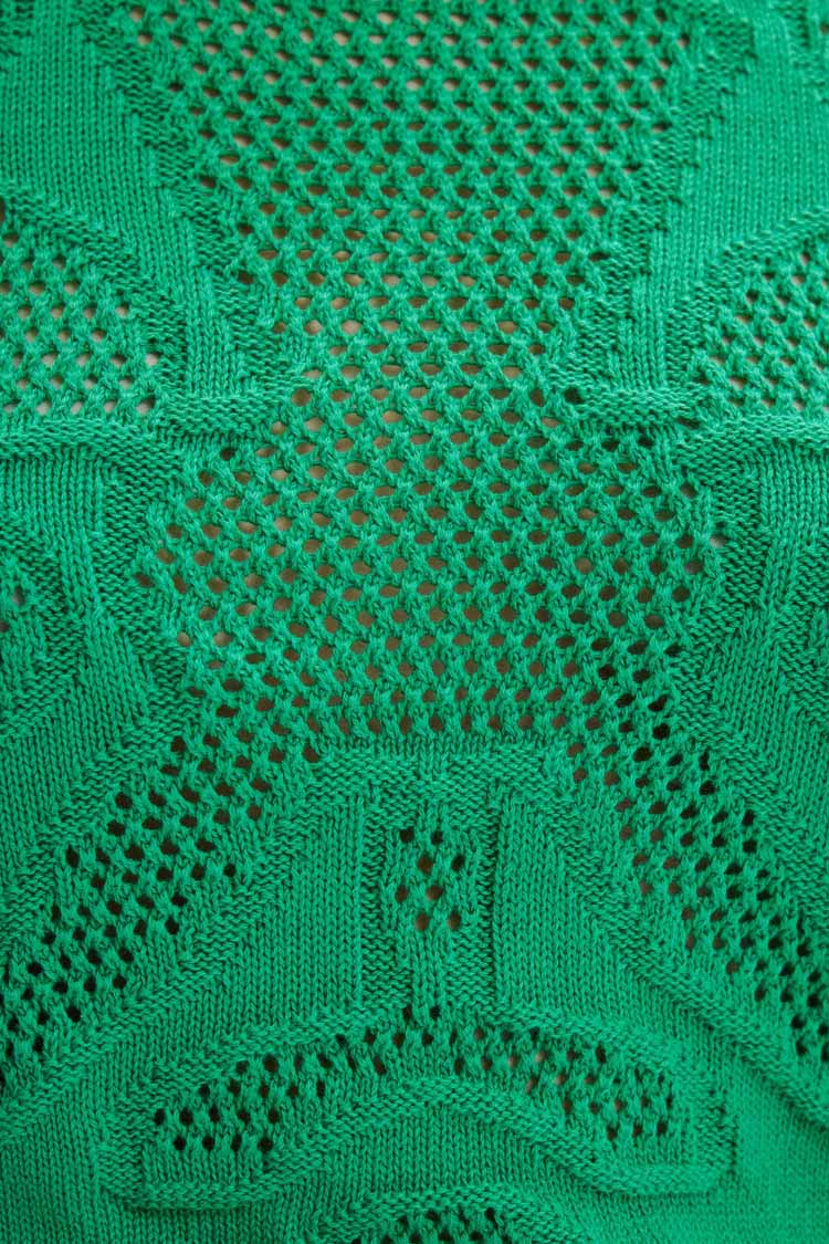 Openwork Flower Pullover