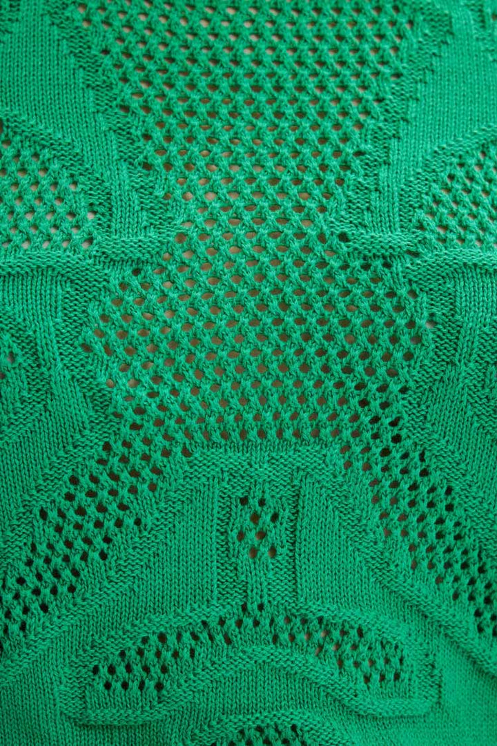 Openwork Flower Pullover