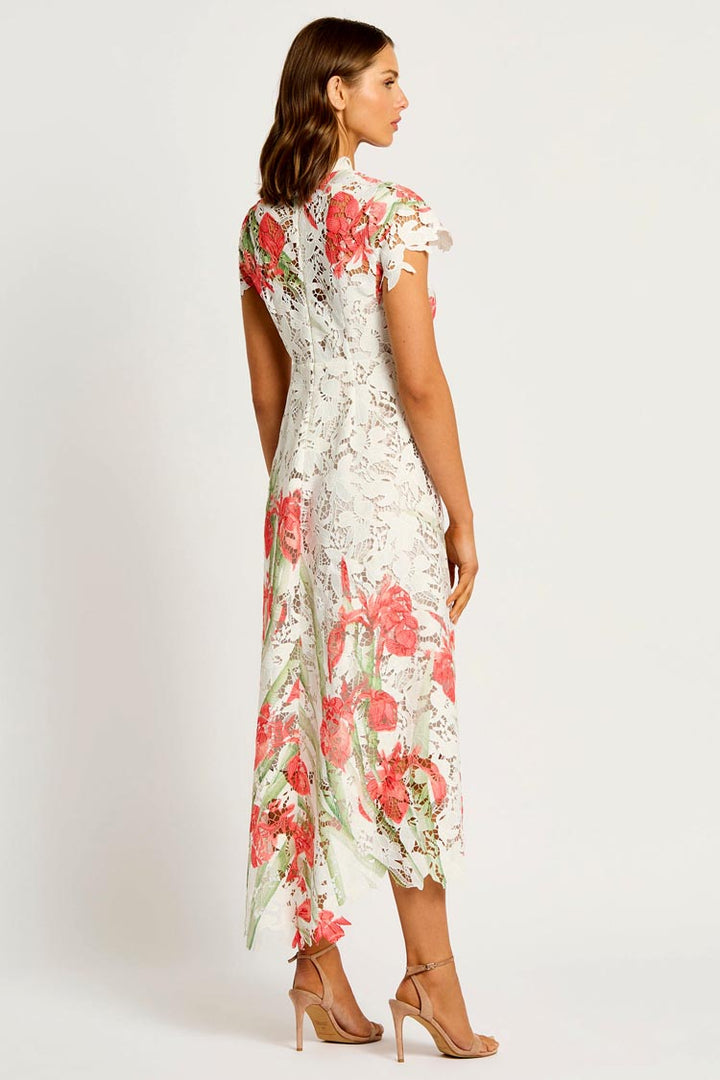 Orchid Cap Sleeve Floral Lace Dress