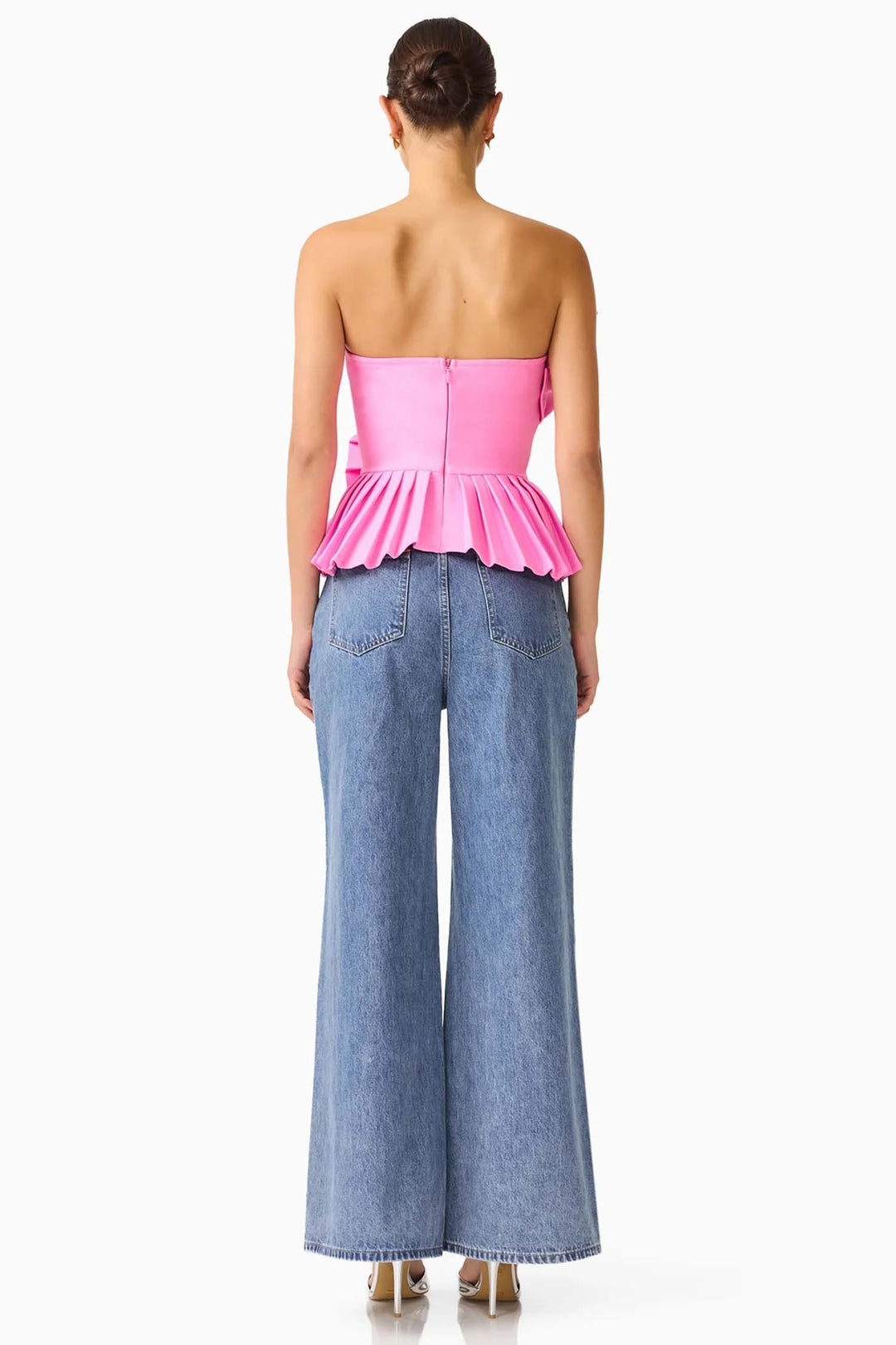 Orelia Pleated Top in Candy Pink