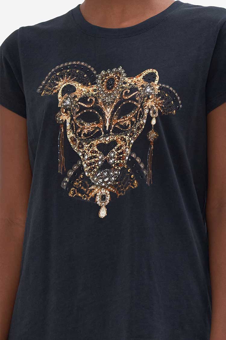 Organic Cotton Slim Fit Tee in Masked Moonlight