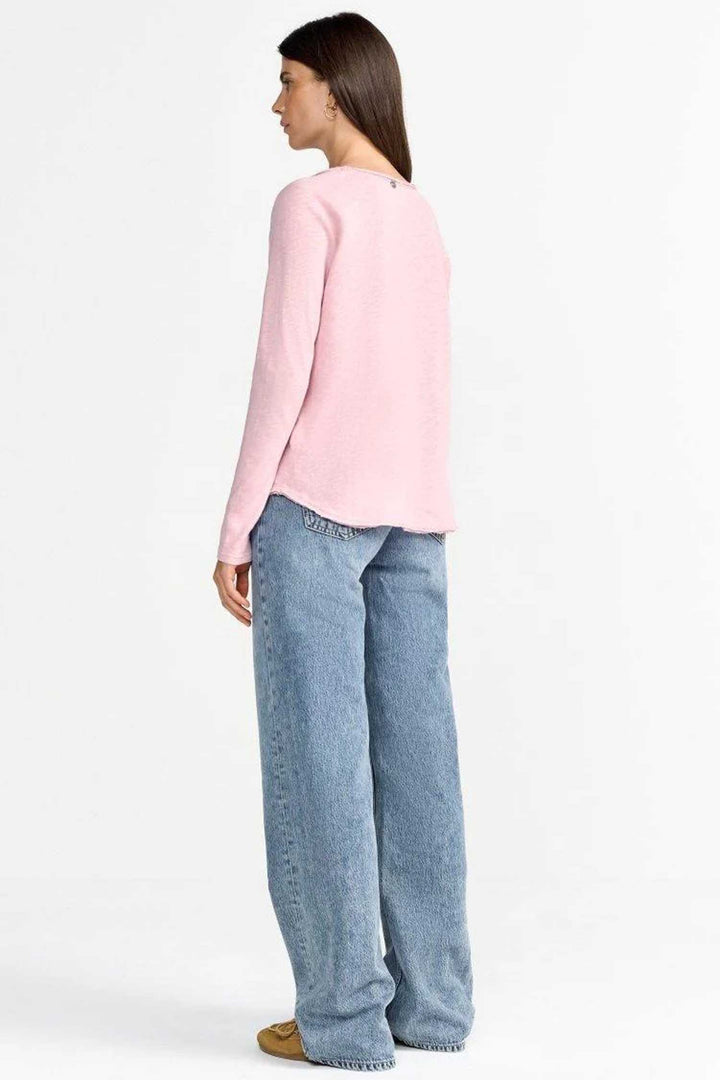 Organic Heavy Jersey LS in Rose Water