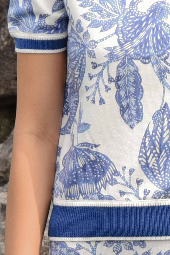 Out Of The Blue Top in Blue &amp; White