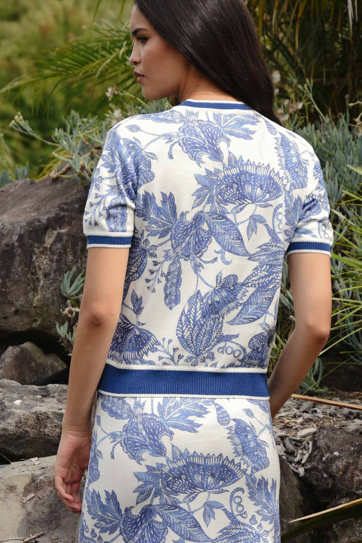 Out Of The Blue Top in Blue &amp; White