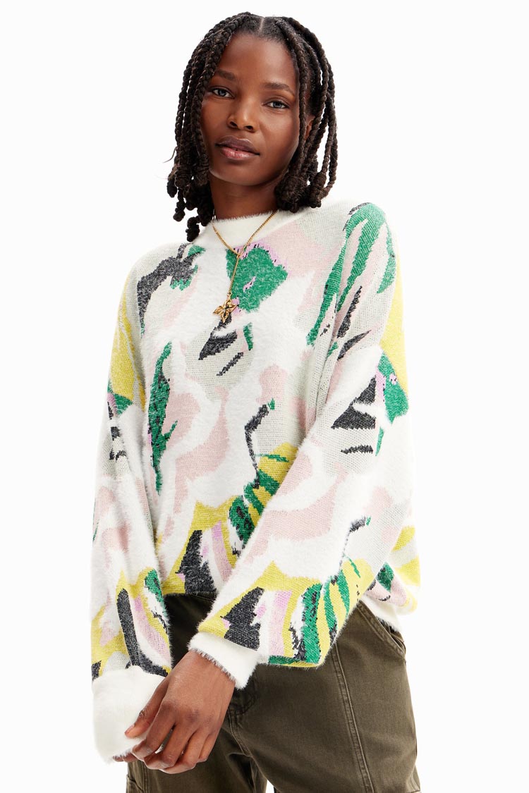 Oversize Arty Jacquard Pullover