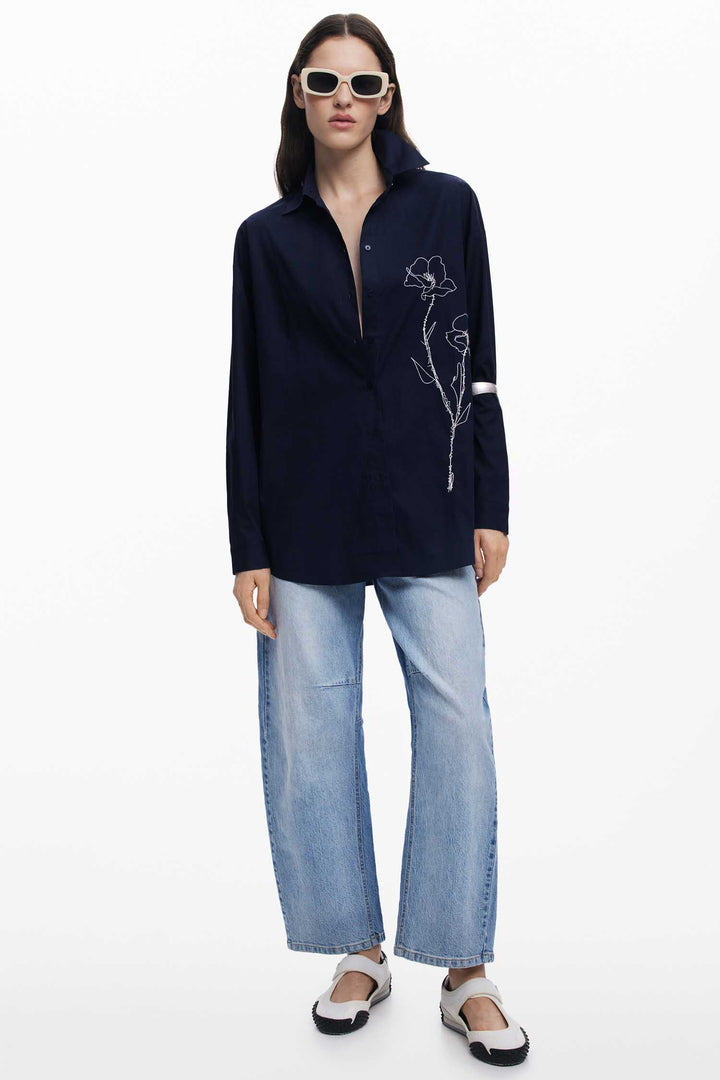 Oversized Arty Floral Shirt