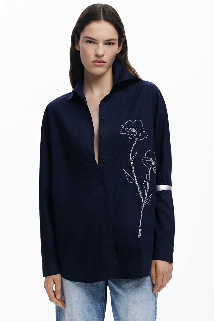 Oversized Arty Floral Shirt
