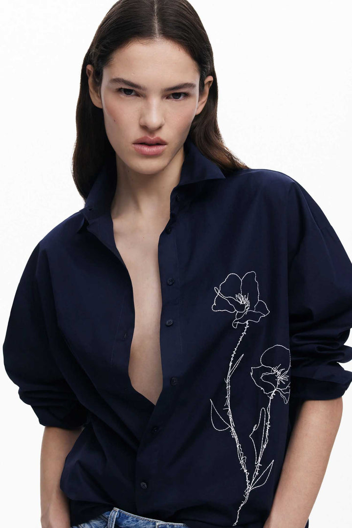 Oversized Arty Floral Shirt