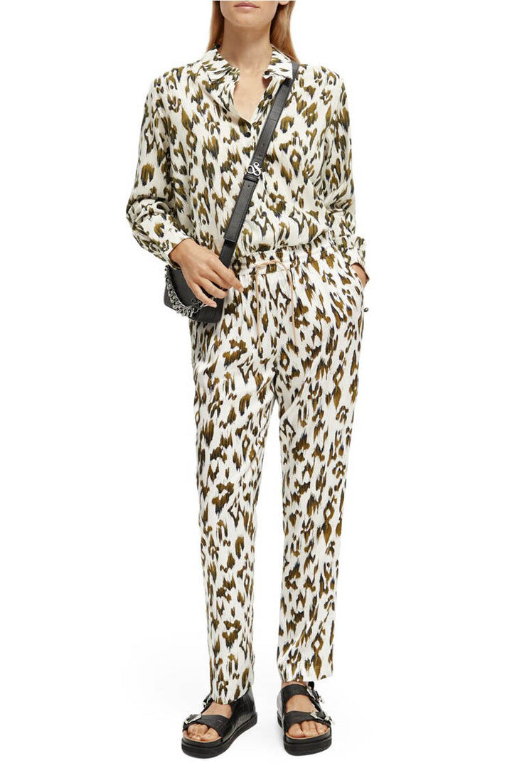 Oversized Printed Shirt in Brushed Ikat