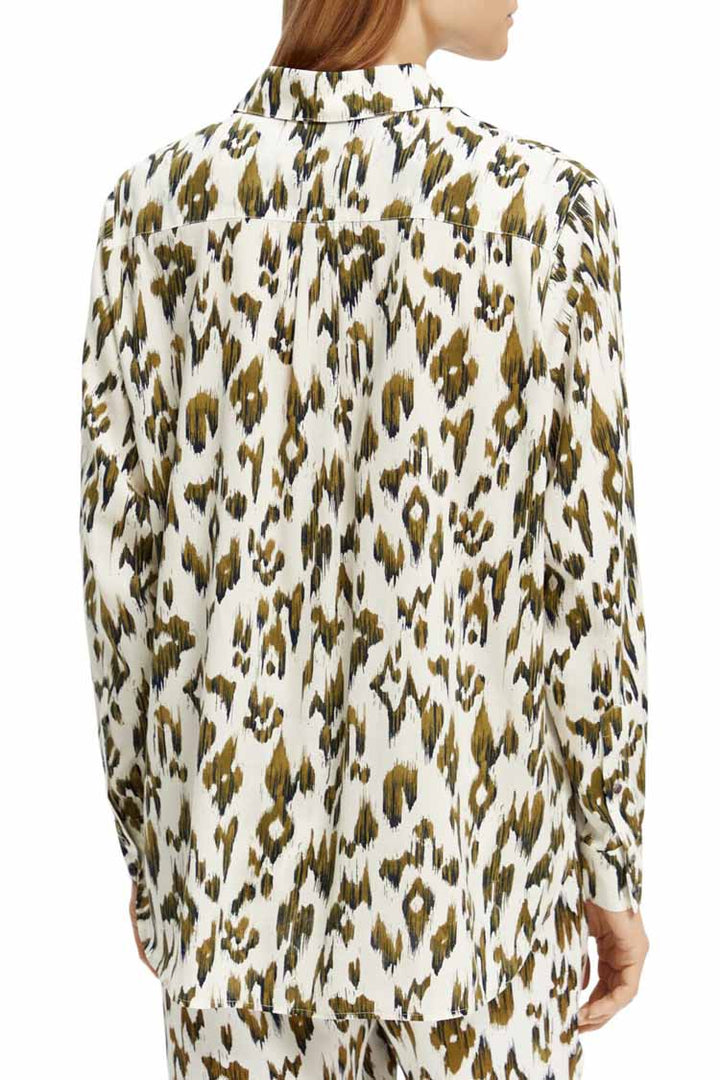 Oversized Printed Shirt in Brushed Ikat