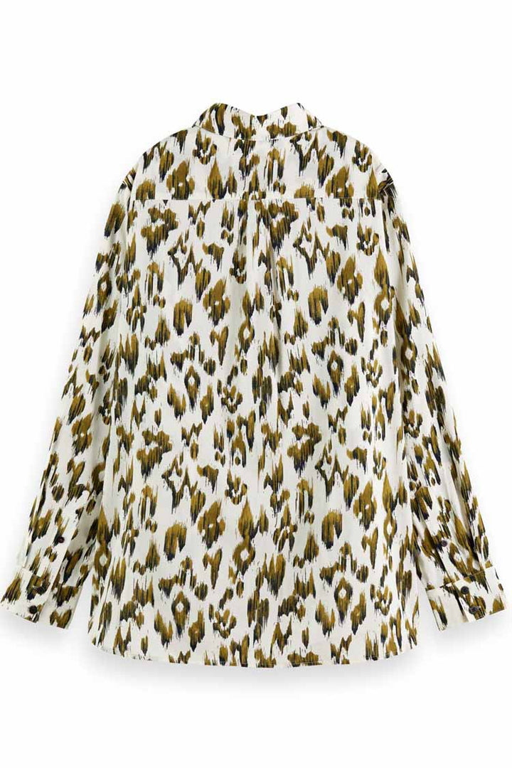 Oversized Printed Shirt in Brushed Ikat