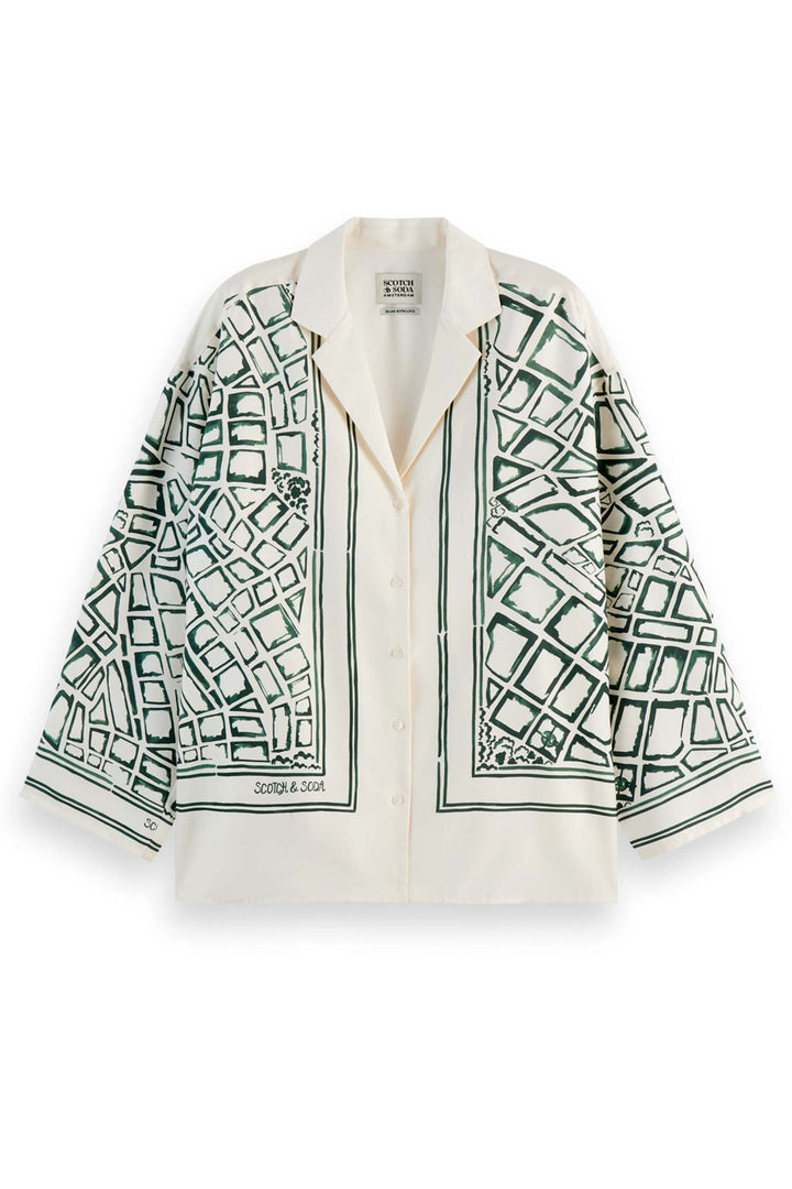 Oversized Printed Shirt in Nieuw Amsterdam