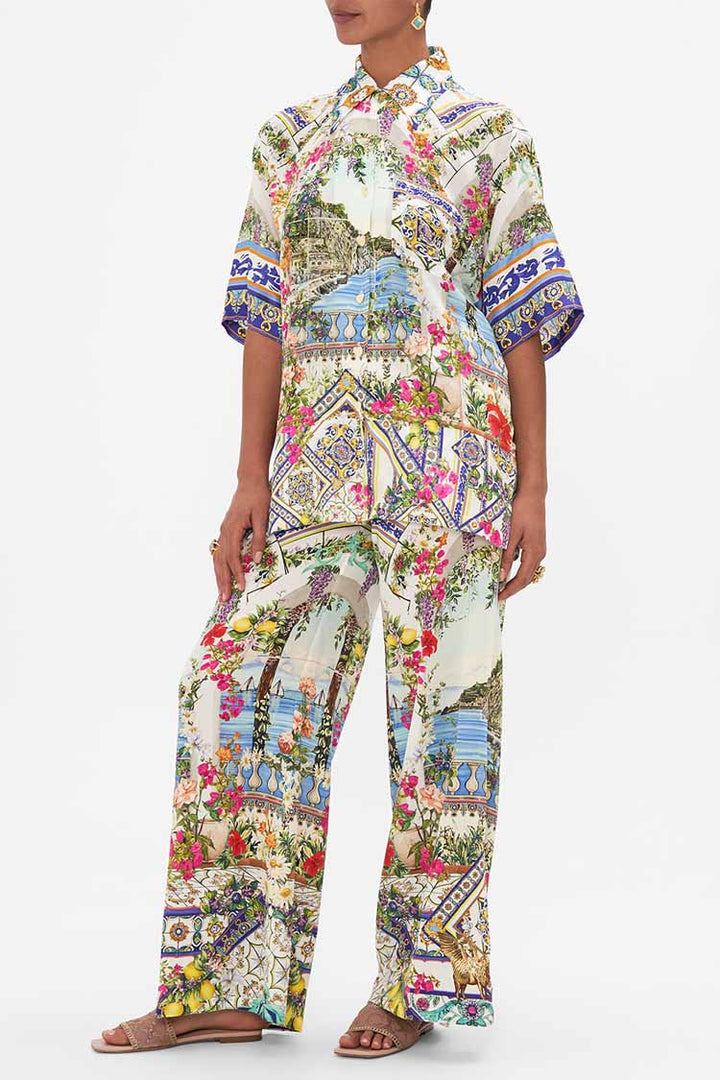Oversized Shirt w Pocket in Amalfi Amore