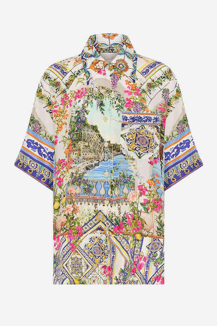 Oversized Shirt w Pocket in Amalfi Amore