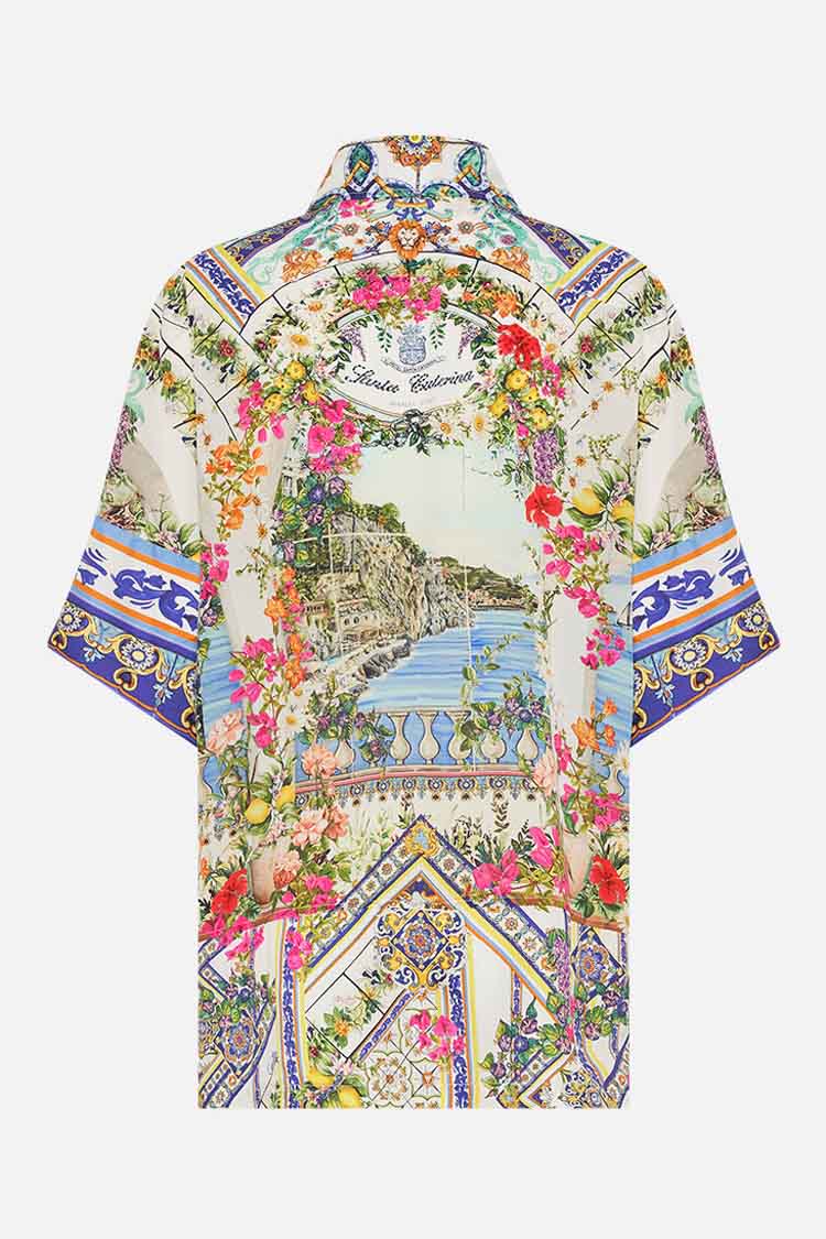 Oversized Shirt w Pocket in Amalfi Amore