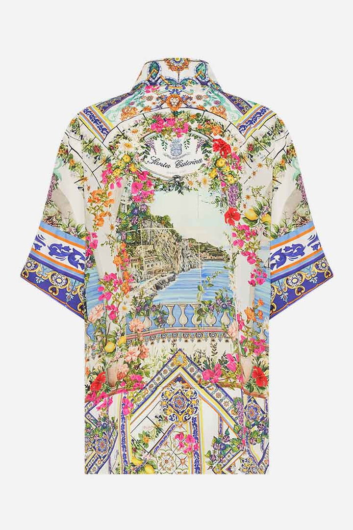 Oversized Shirt w Pocket in Amalfi Amore