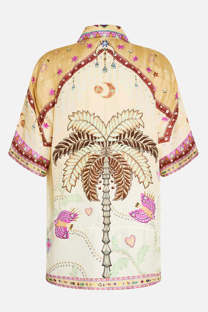 Oversized Shirt w Pocket in Aswan Abstract