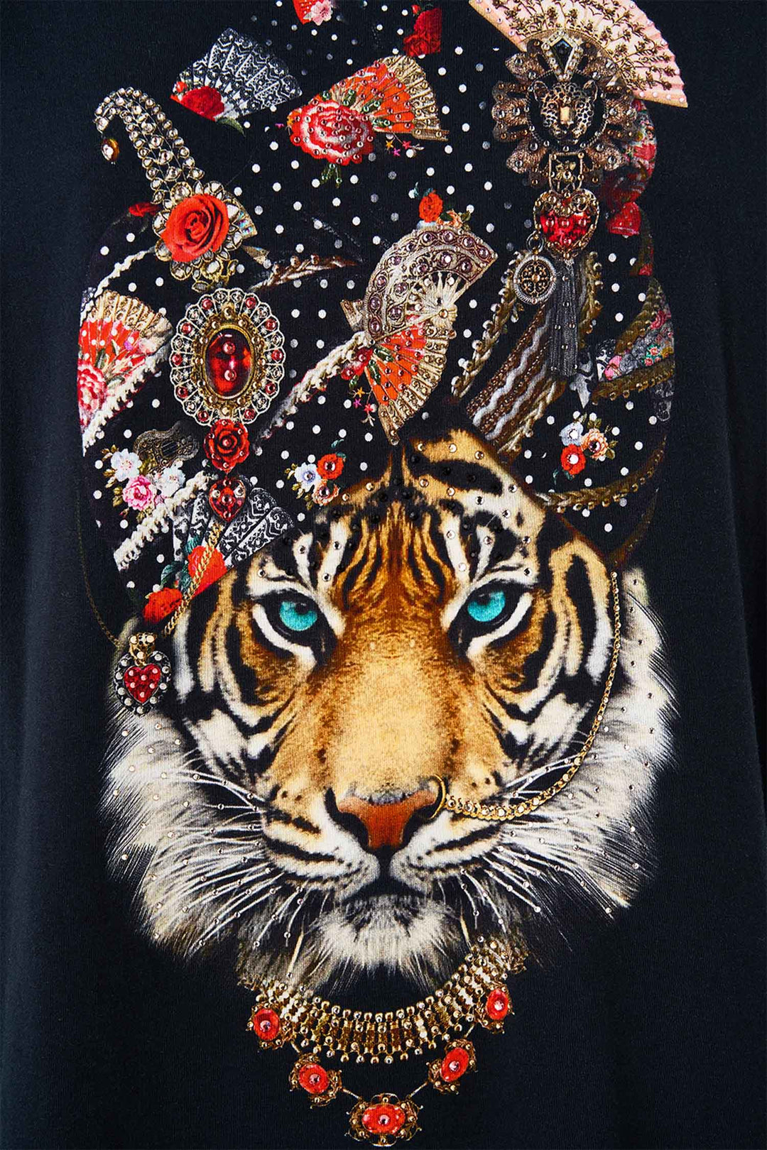 Oversized Tee with Lace Trim in Daughters of Duende