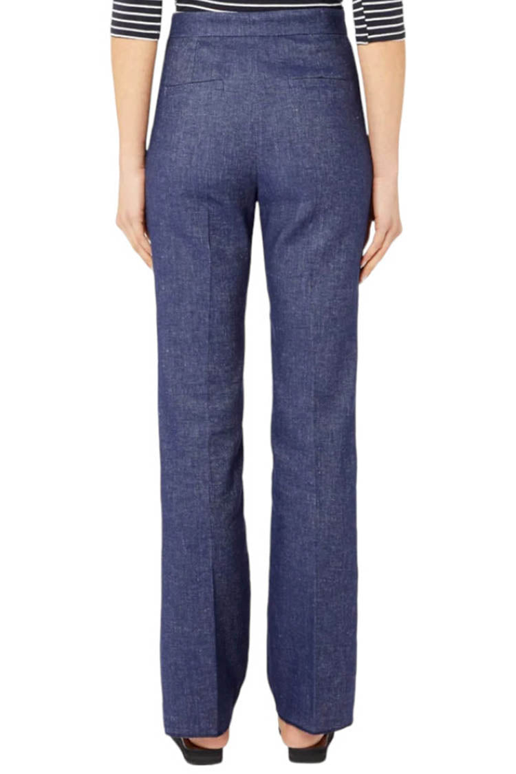 Oxiria Linen Trousers in Midnight Blue
