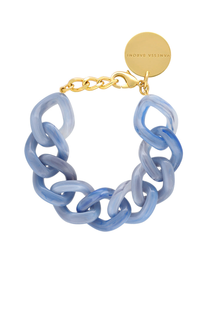 Flat Chain Bracelet in Ocean Blue