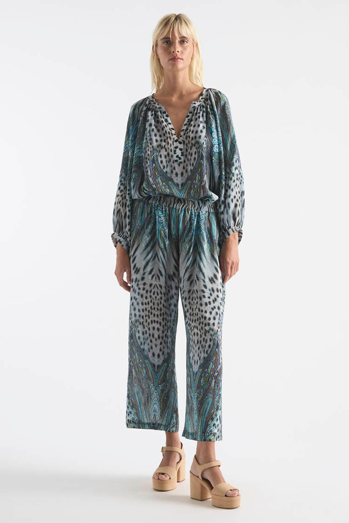 Pace Pant in Peacock Print