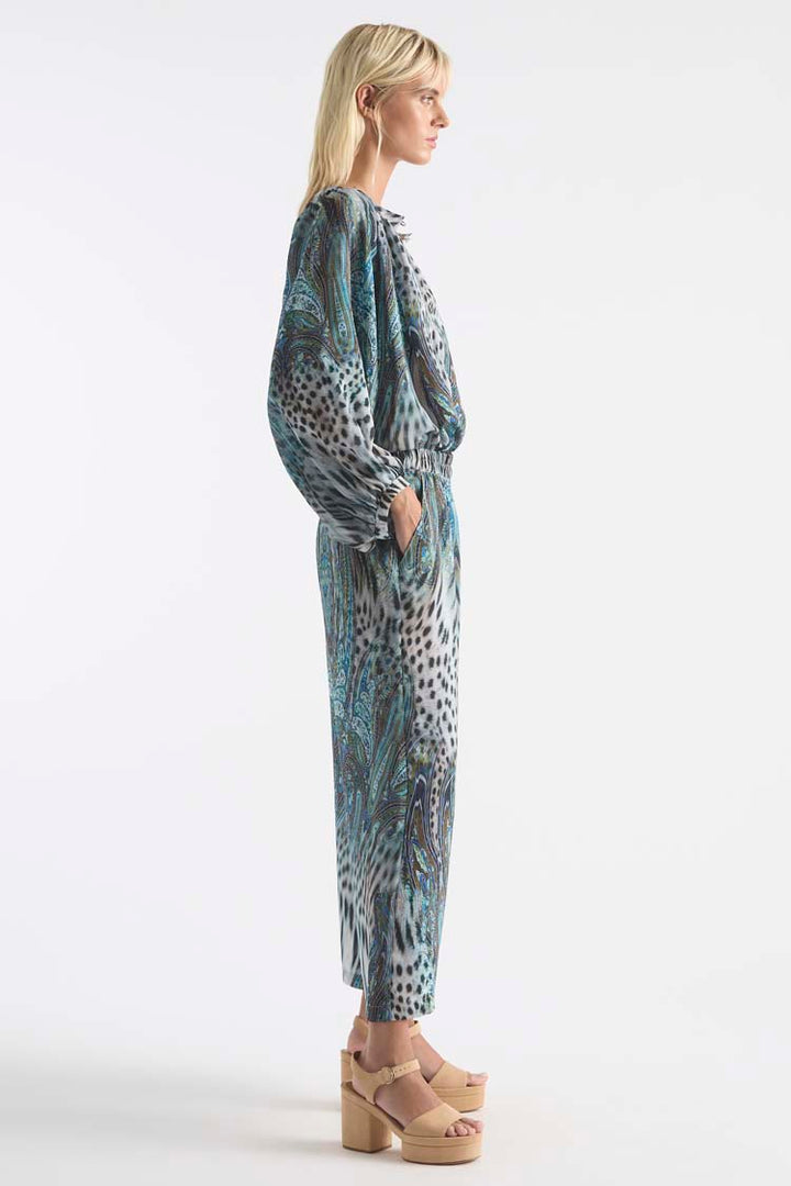 Pace Pant in Peacock Print