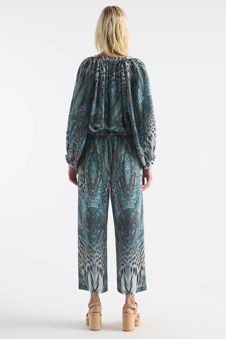 Pace Pant in Peacock Print