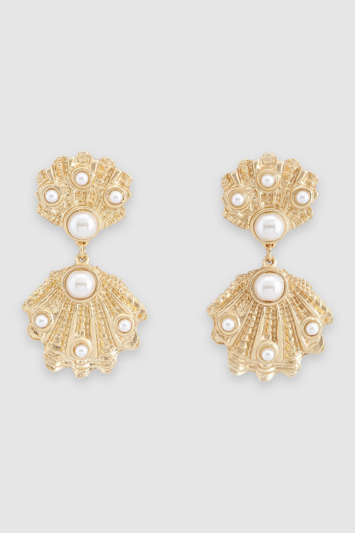 Pacific Shell Earrings in Gold