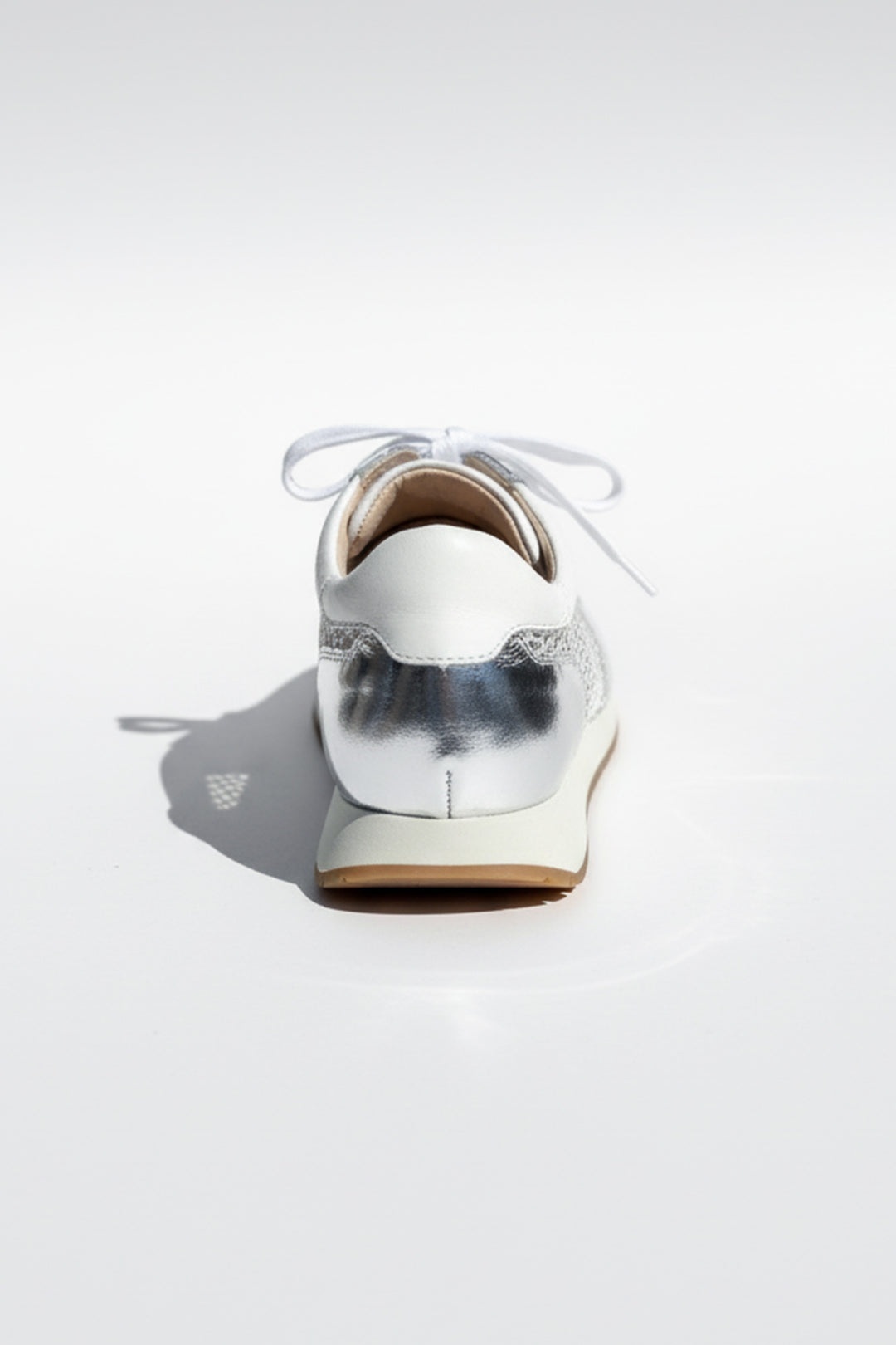 Paget Jewelled Sneakers in Silver White